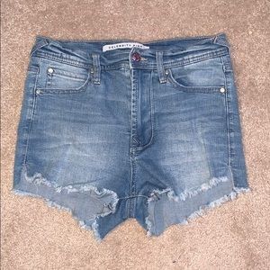 Celebrity Pink Frayed Jean Shorts